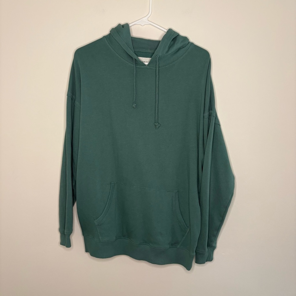 Aeropostale Teal Green Women's Hoodie Sweatshirt Medium Oversized cozy school